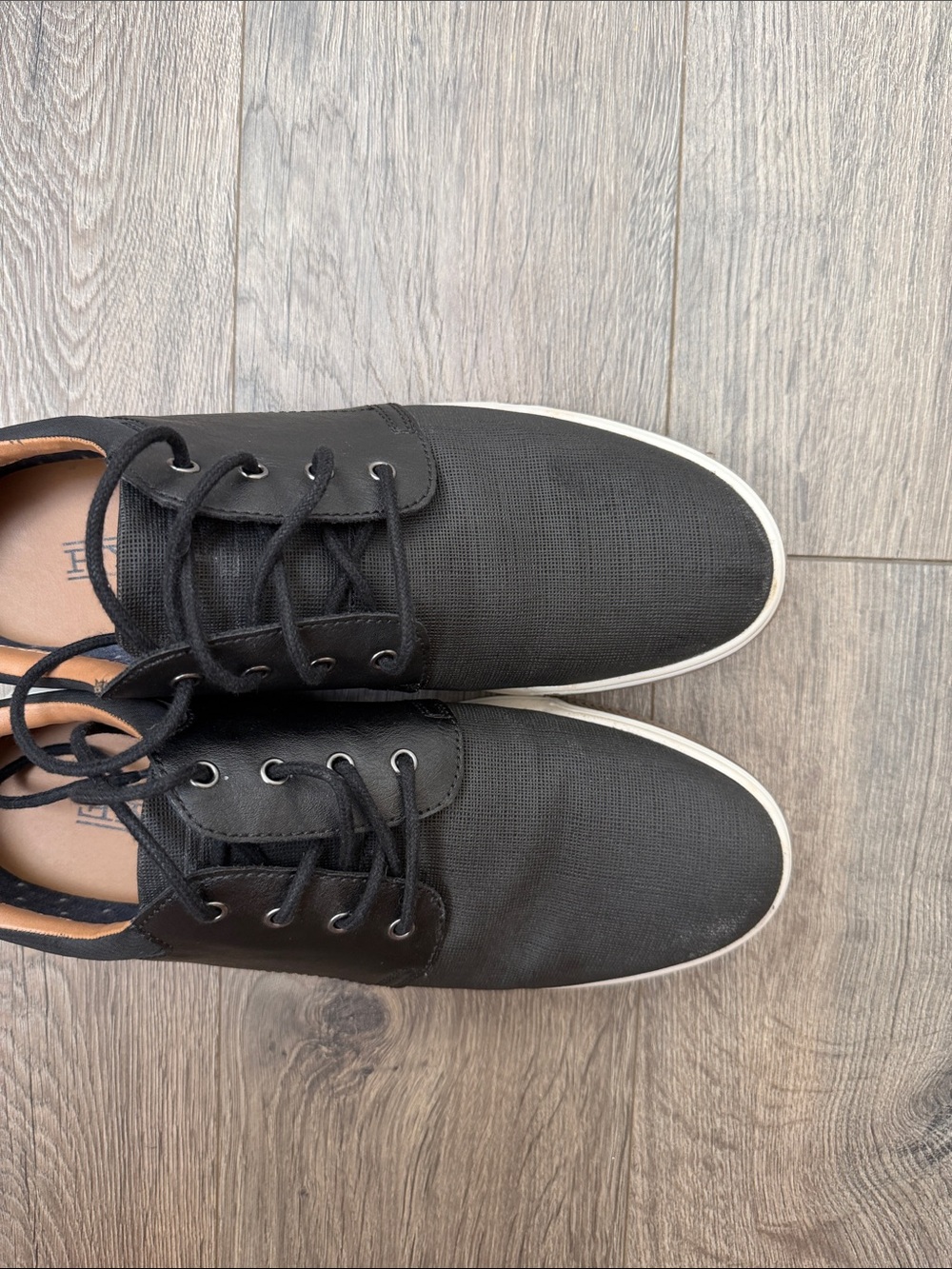 Rye Black Canvas Low-Top Sneakers with White Sole